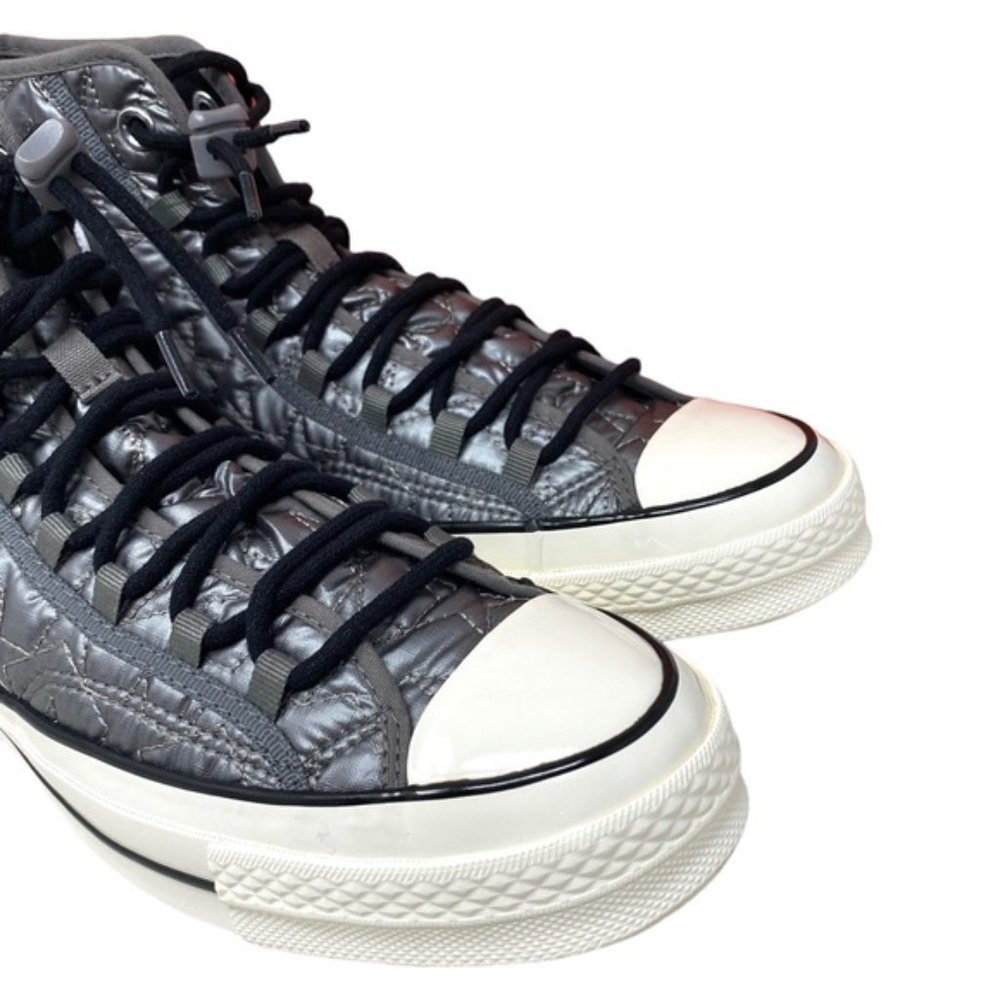 Converse Chuck 70 Quilted High Sneakers Women Size Synthetic Gray Shoes A08719C - Picture 5 of 8